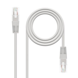 NANOCABLE Cable de red latiguillo RJ45 Cat.6 UTP AWG24, Gris, 1.5m, 1,5 m, Cat6, U/UTP (UTP), RJ-45, RJ-45, Gris