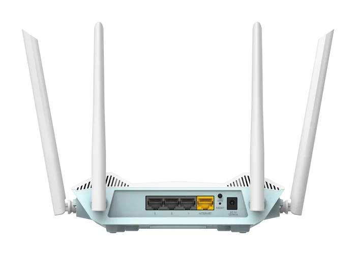 D-Link R15 Eagle Pro AI Router Inalámbrico WiFi 6 AX1500 (1500 Mbps) Doble Banda 2.4GHz/5GHz, 4 Antenas Externas, 3 Puertos Gigabit Ethernet, MU-MIMO, Color Blanco