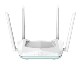 D-Link R15 Eagle Pro AI Router Inalámbrico WiFi 6 AX1500 (1500 Mbps) Doble Banda 2.4GHz/5GHz, 4 Antenas Externas, 3 Puertos Gigabit Ethernet, MU-MIMO, Color Blanco
