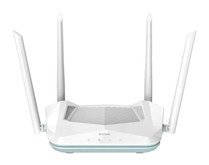 D-Link R15 Eagle Pro AI Router Inalámbrico WiFi 6 AX1500 (1500 Mbps) Doble Banda 2.4GHz/5GHz, 4 Antenas Externas, 3 Puertos Gigabit Ethernet, MU-MIMO, Color Blanco