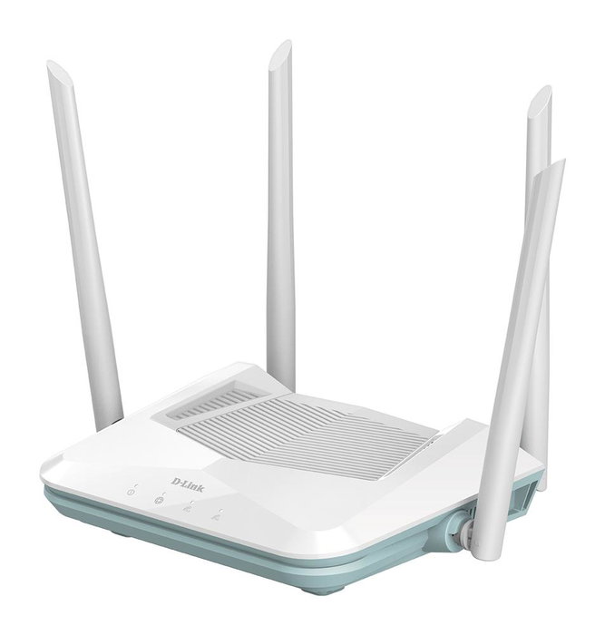 D - Link Router Wifi 6 R15 Eagle Doble Banda 2.4/5 GHz Wi-Fi 6 (802.11ax) 300 Mbps + 1201 Mbps Gigabit Ethernet 3 Puertos LAN Blanco