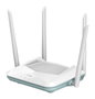 D - Link Router Wifi 6 R15 Eagle Doble Banda 2.4/5 GHz Wi-Fi 6 (802.11ax) 300 Mbps + 1201 Mbps Gigabit Ethernet 3 Puertos LAN Blanco