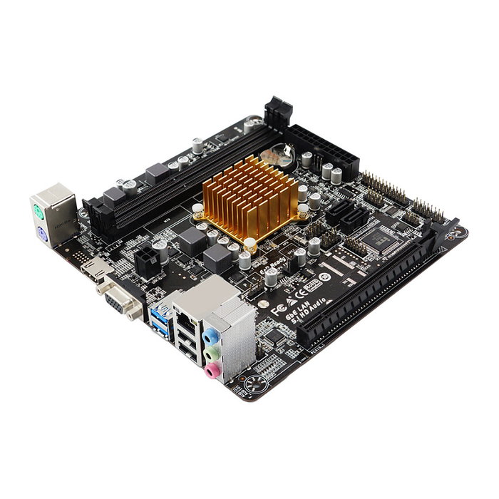 BIOSTAR Placa Base Mini ITX A68N-2100K AMD E1-6010 Dual-Core, HD 8210, DDR3/DDR3L 16 GB, 2x SATA III, 2x USB 3.2 Gen 1, HDMI, VGA, LAN Gigabit, Audio 7.1, Win 10/8.1/7