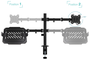 TOOQ Soporte de Mesa para Monitor 13-32'' y Portátil DB1200TN-B
