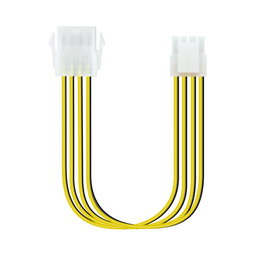 Nanocable Extensión de Cable de Alimentación ATX 8 Pines (4+4) para Fuente de PC de 30 cm - 10.19.1402u