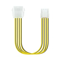 Nanocable Cable Extensor de Alimentación 8-pin Hembra a 4+4-pin Macho 30cm