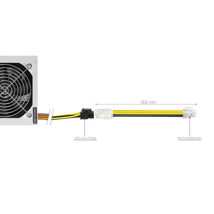 Nanocable Extensión de Cable de Alimentación ATX 8 Pines (4+4) para Fuente de PC de 30 cm - 10.19.1402u Nanocable Extensión de Cable de Alimentación ATX 8 Pines (4+4) para Fuente de PC de 30 cm - 10.19.1402u