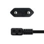Nanocable Cable de Alimentación Acodado CEE7/16/M-C7/H Negro 3 m