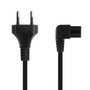 Nanocable Cable de Alimentación Acodado CEE7/16/M-C7/H Negro 3 m