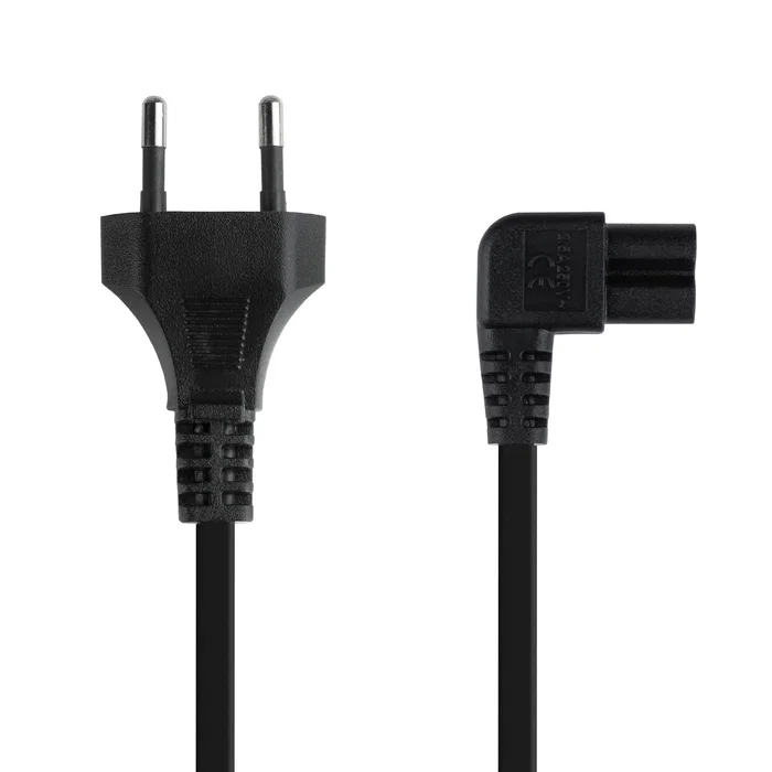 Nanocable Cable de Alimentación Acodado CEE7/16 a C7, 3 m, Negro Nanocable Cable de Alimentación Acodado CEE7/16 a C7, 3 m, Negro