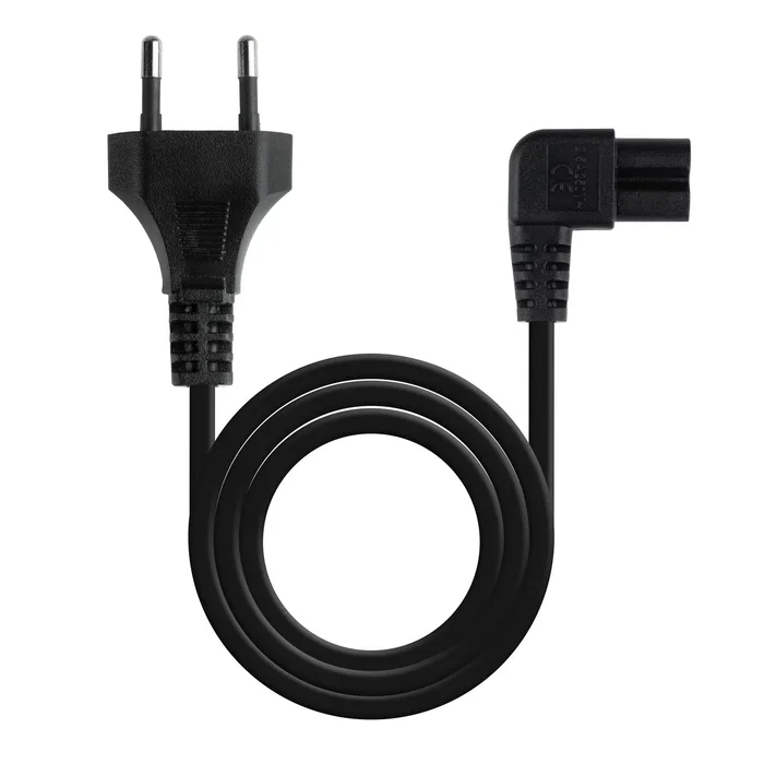 Nanocable Cable de Alimentación Acodado CEE7/16 a C7, 3 m, Negro Nanocable Cable de Alimentación Acodado CEE7/16 a C7, 3 m, Negro