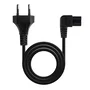 Nanocable Cable de Alimentación Acodado CEE7/16 a C7, 3 m, Negro