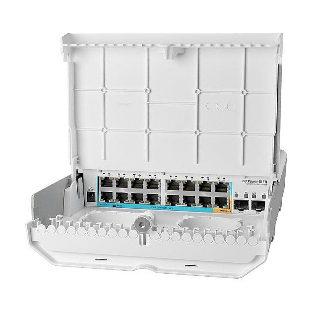 Mikrotik NetPower 15FR CRS318-1Fi-15FR-2S-OUT Switch 16x RJ45 100 Mbps + 2x SFP