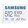 Tarjeta de Memoria Samsung EVO Plus 2021 512GB microSD XC con Adaptador/ Clase 10/ 130MBs