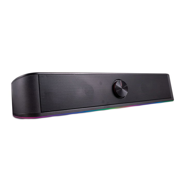 Deep Gaming R200B - Barra de Sonido Gaming 6W RGB con Bluetooth 5.0, Entrada Auxiliar 3.5mm, para PC, TV, Consolas y Dispositivos Móviles