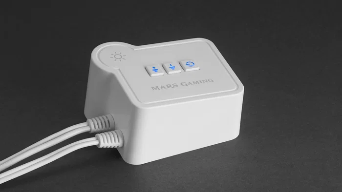 Mars Gaming Altavoces MSRGBW Blanco 15W 2.0 Bluetooth 5.0 y Jack, con Iluminación RGB y Control Box para PC, Consola, TV o Smartphone