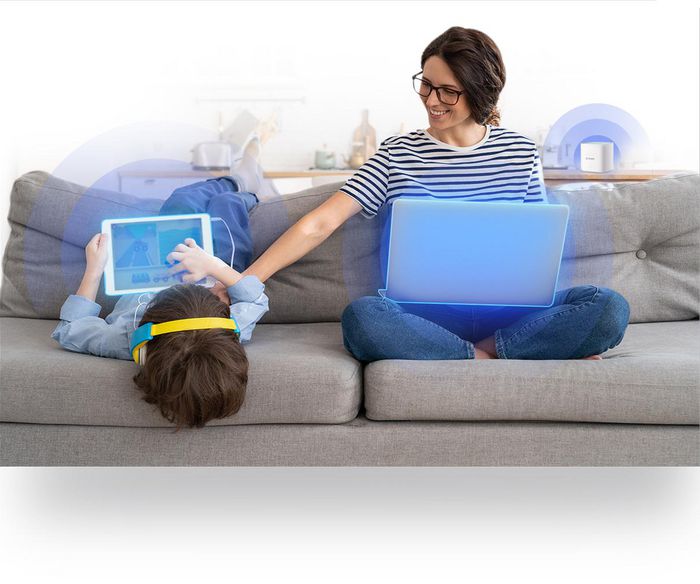 D-Link AX1500 Wi-Fi 6 Mesh Router, 300 Mbps (2.4 GHz) / 1201 Mbps (5 GHz) con Antenas Internas