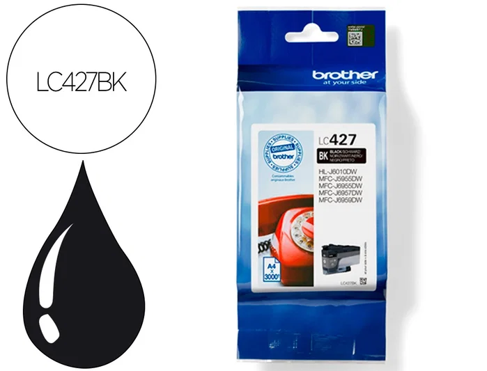 Brother LC427BK Cartucho de Tinta Negro Brother LC427BK Cartucho de Tinta Negro