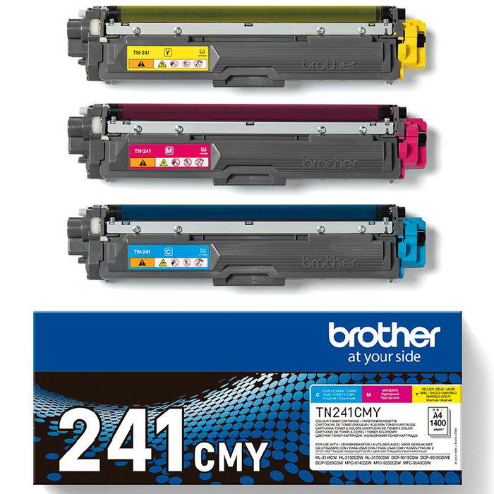 Brother TN241CMY Multipack de Tóner Cian, Magenta y Amarillo