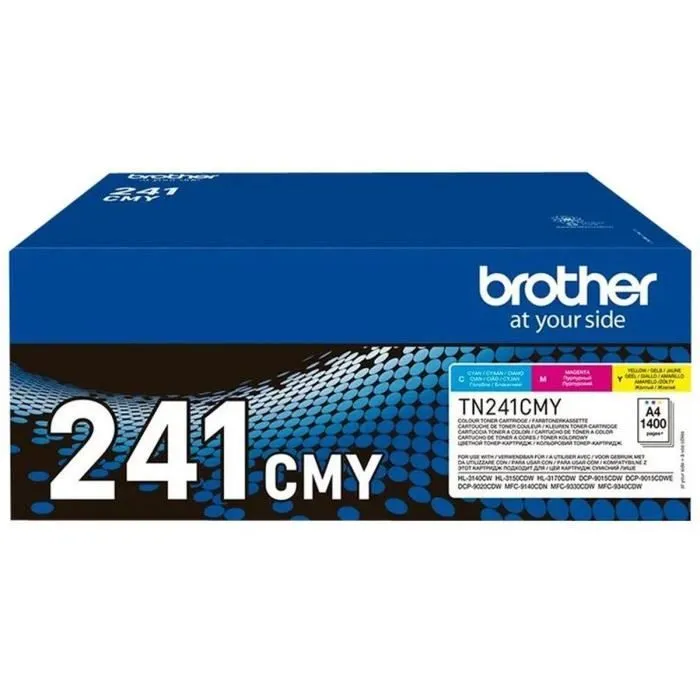Brother TN241CMY Multipack de Tóner Cian, Magenta y Amarillo