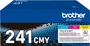 Brother TN241CMY Multipack de Tóner Cian, Magenta y Amarillo
