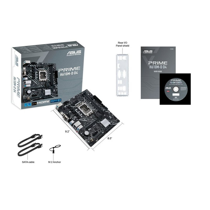 Asus Prime H610M-D D4 Micro ATX DDR4 LGA 1700