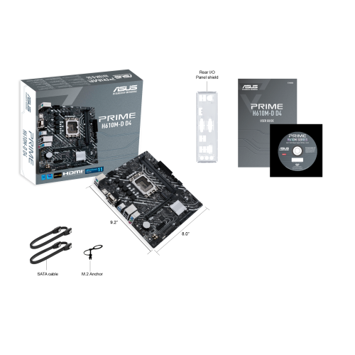 Asus Placa Base PRIME H610M-D D4 Intel LGA 1700 H610 2x DDR4 Micro ATX 90MB1A00-M0EAY0