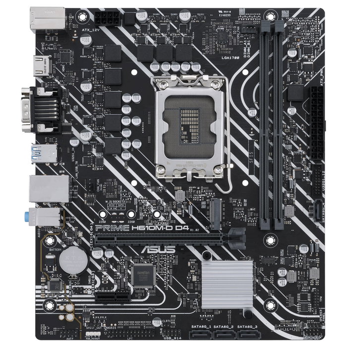 Asus Prime H610M-D D4 Micro ATX DDR4 LGA 1700