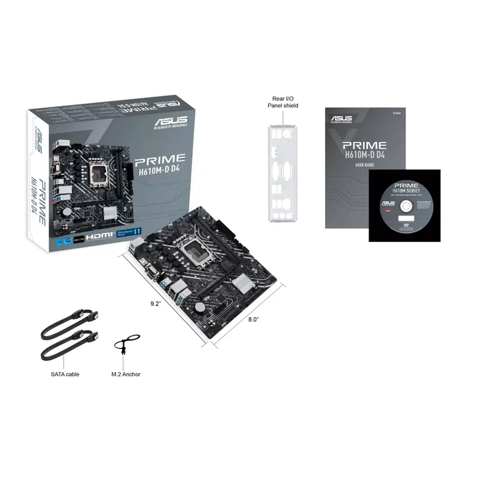 Asus Prime H610M-D D4 Micro ATX DDR4 LGA 1700
