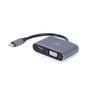 GEMBIRD Adaptador gráfico A-USB3C-HDMIVGA-01 USB Tipo C a HDMI/VGA Gris