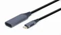 Cablexpert A-USB3C-DPF-01 Adaptador de Cable USB Tipo C a DisplayPort Macho/Hembra, 0.15m, Resolución 4K 60Hz, Color Gris