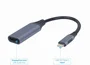 Cablexpert A-USB3C-DPF-01 Adaptador de Cable USB Tipo C a DisplayPort Macho/Hembra, 0.15m, Resolución 4K 60Hz, Color Gris