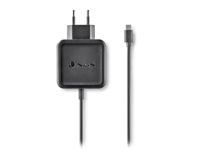 NGS Cargador Universal de Pared 45W USB-C W-45WTYPEC Negro