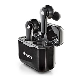 NGS Artica Bloom Auriculares Inalámbricos Negro con Estuche de Carga