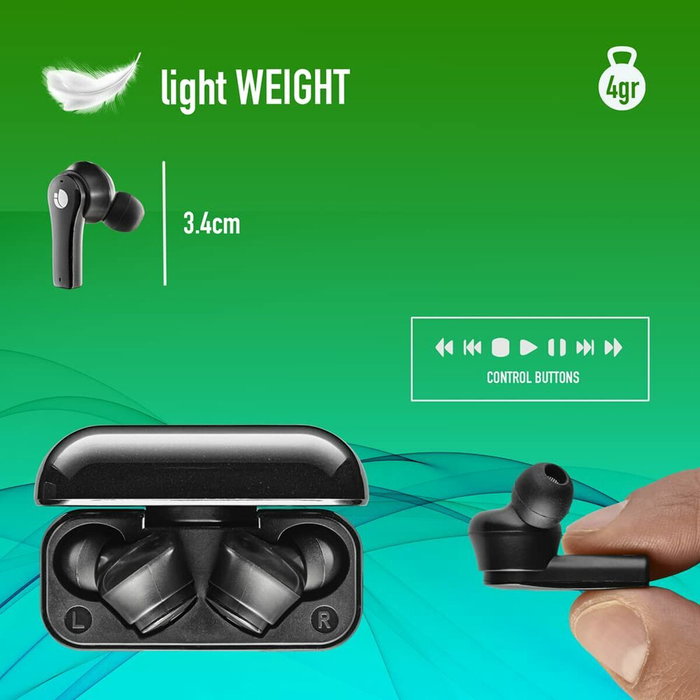NGS Artica Bloom Auriculares Inalámbricos Negro con Estuche de Carga NGS Artica Bloom Auriculares Inalámbricos Negro con Estuche de Carga