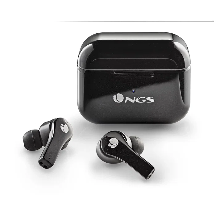 NGS Ártica Bloom Auriculares Bluetooth con Estuche de Carga Negro