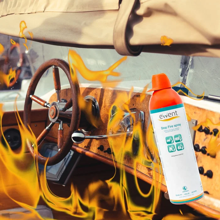 Ewent EW5621 Extintor de Incendios Químico Húmedo Portátil para Clase A, B, C, E - Ideal para Coche, Caravana, Camión y Embarcación