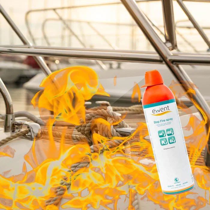 Ewent EW5621 Extintor de Incendios Químico Húmedo Portátil para Clase A, B, C, E - Ideal para Coche, Caravana, Camión y Embarcación