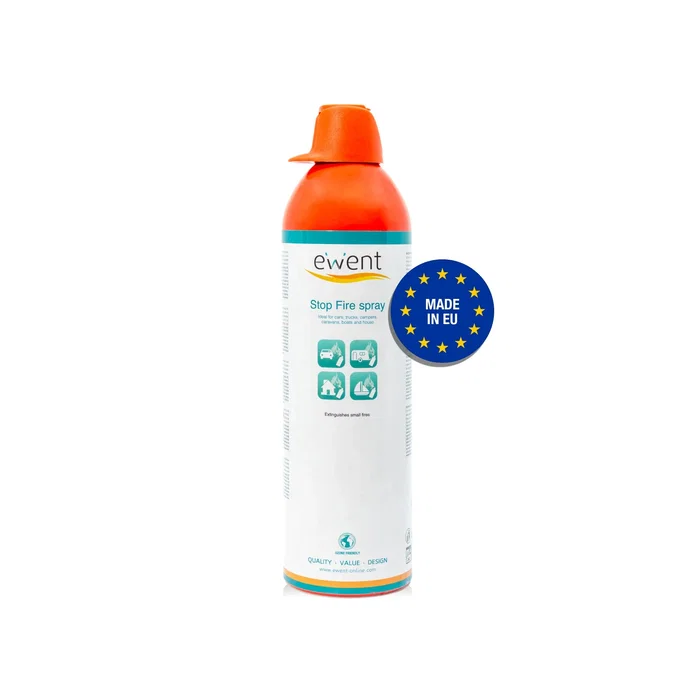 Ewent EW5621 Extintor de Incendios Químico Húmedo Portátil para Clase A, B, C, E - Ideal para Coche, Caravana, Camión y Embarcación
