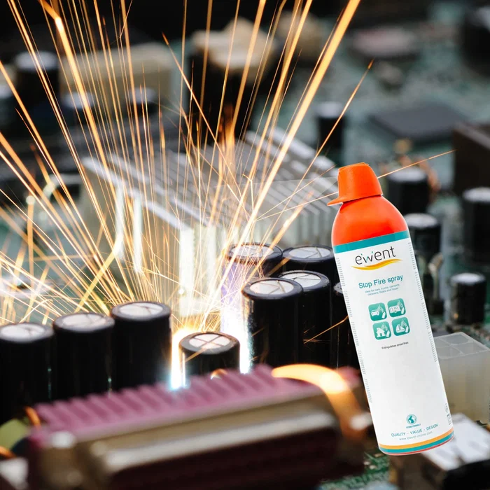 Ewent EW5621 Extintor de Incendios Químico Húmedo Portátil para Clase A, B, C, E - Ideal para Coche, Caravana, Camión y Embarcación