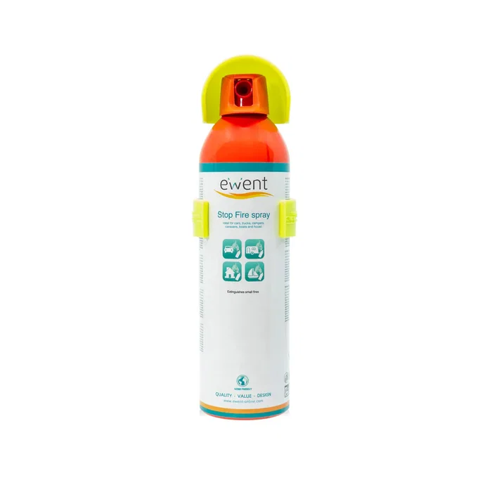 Ewent EW5621 Extintor de Incendios Químico Húmedo Portátil para Clase A, B, C, E - Ideal para Coche, Caravana, Camión y Embarcación