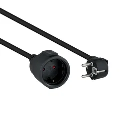 Nanocable Cable Alargador Schuko Negro 2m