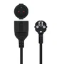 Nanocable Cable Alargador Schuko Negro 2m