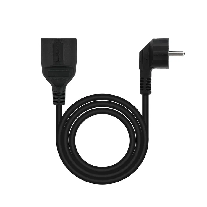 Nanocable Cable Alargador Schuko Negro 2m Nanocable Cable Alargador Schuko Negro 2m