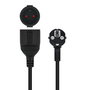 Nanocable Cable de Alimentación Alargador Schuko Negro 2 m