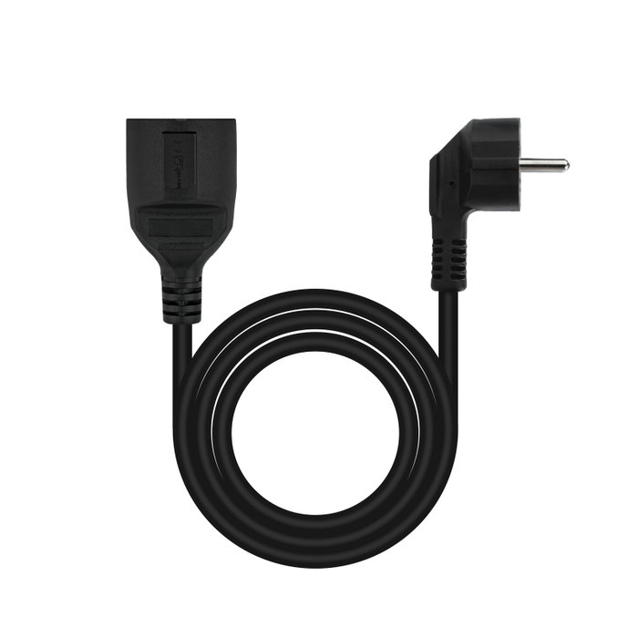 Nanocable Cable de Alimentación Alargador 3 m, Schuko Negro