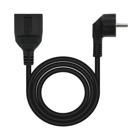 Nano Cable 10.22.0603-BK Cable de Corriente con Conectores Schuko Macho-Hembra, 3m, Negro