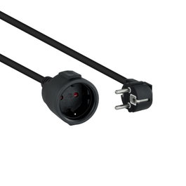 Nano Cable 10.22.0603-BK Cable de Corriente con Conectores Schuko Macho-Hembra, 3m, Negro