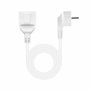 Nanocable Cable de Alimentación Alargador Schuko, 5 m, Blanco