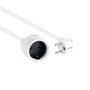 Nanocable Cable de Alimentación Alargador Schuko, 5 m, Blanco